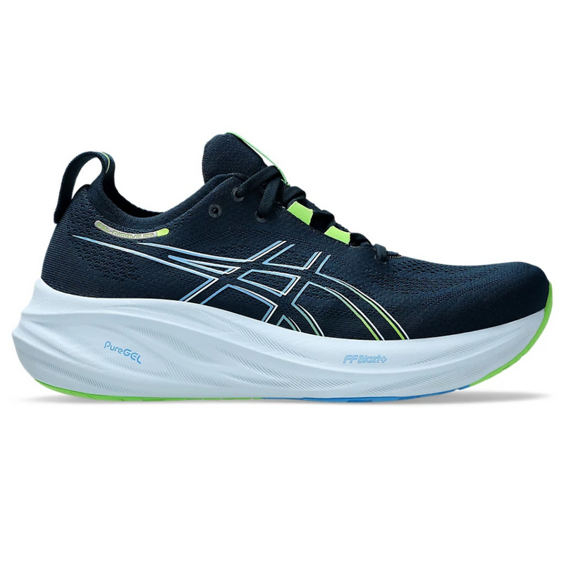 Asics Gel - Nimbus 26 - Azul Marinho com Azul e Verde