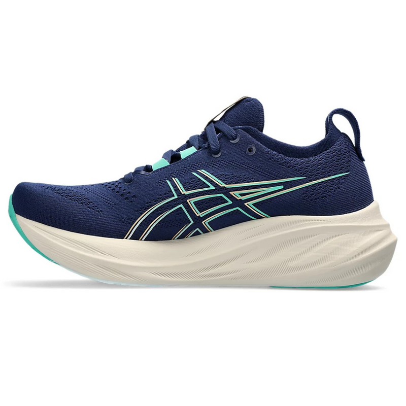 Asics Gel - Nimbus 26 - Azul Marinho com Creme e Verde