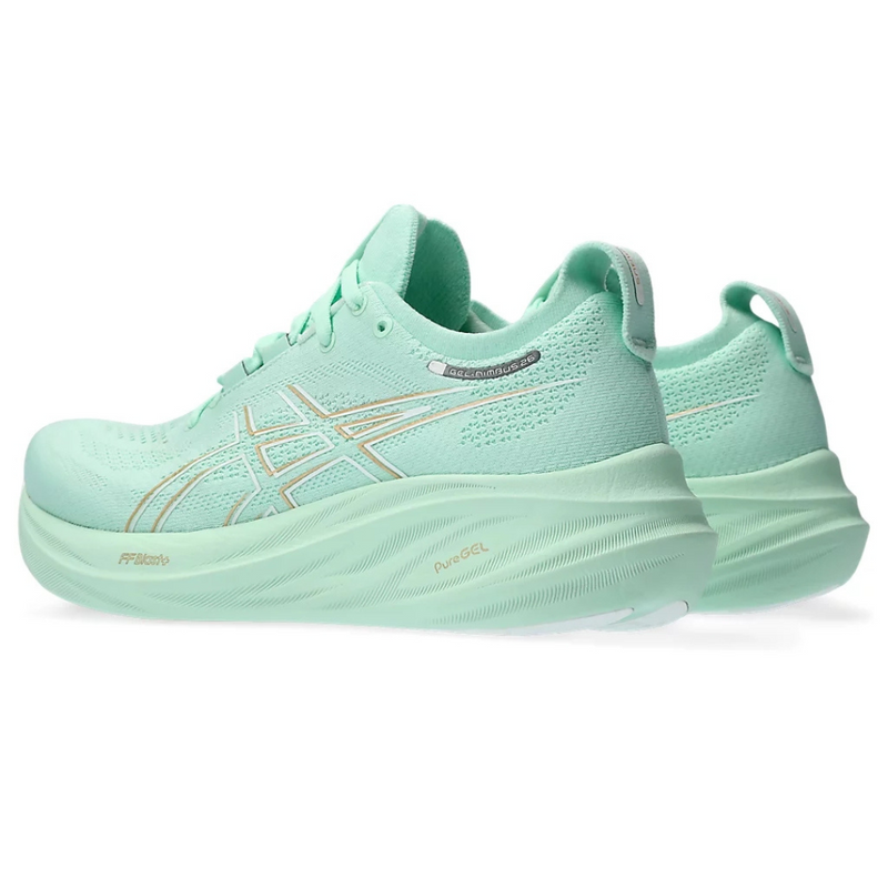 Asics Gel - Nimbus 26 - Verde com Branco e Dourado