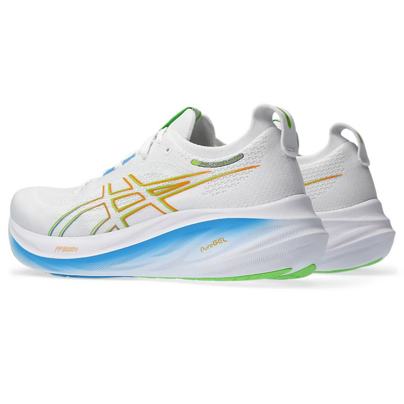 Asics Gel - Nimbus 26 - Branco com Azul e Verde