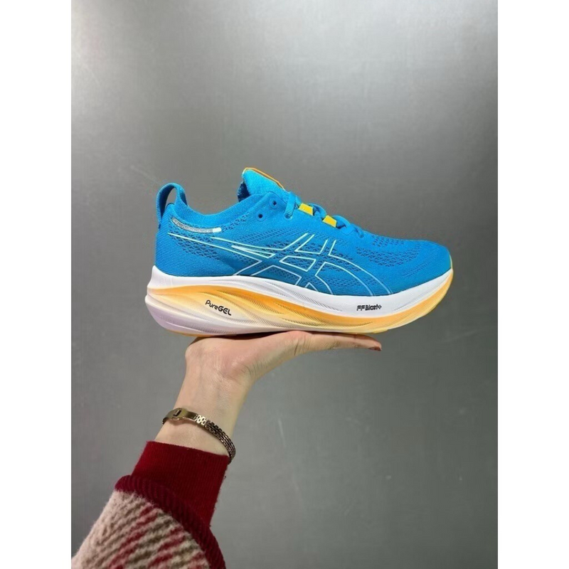 Asics Gel - Nimbus 26 - Azul e Laranja