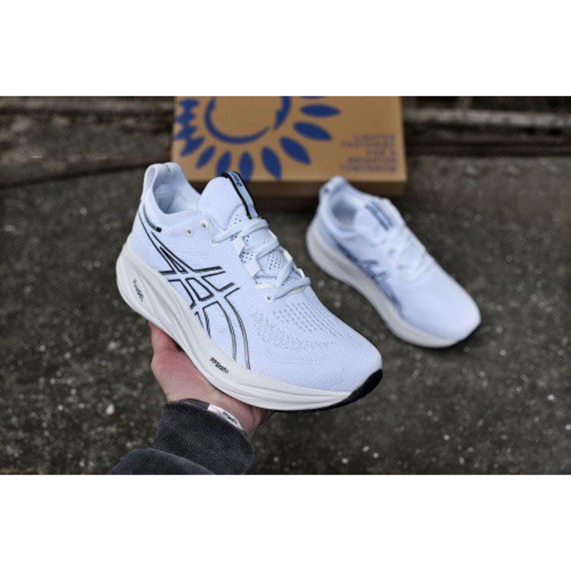 Asics Gel - Nimbus 26 - Branco Preto