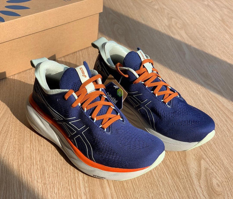 Asics Gel - Nimbus™ 25 Azul Marinho com Laranja