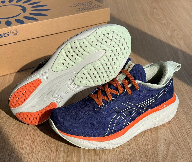 Asics Gel - Nimbus™ 25 Azul Marinho com Laranja